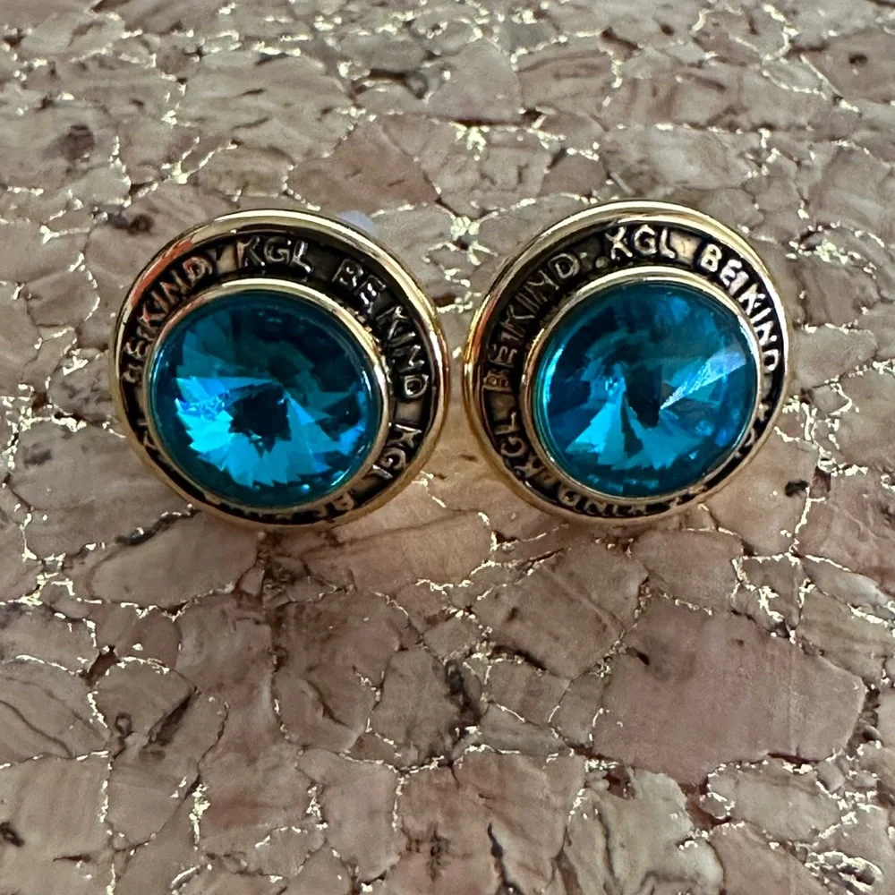 NWOT Be Kind Round Stud Earrings by Kurt Geiger London - Picture 7 of 8